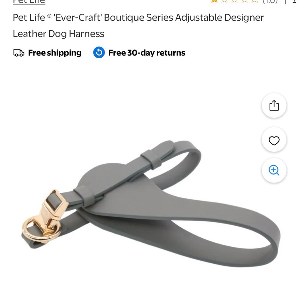 Pet Life 'Ever-Craft' Boutique Series Adjustable Designer Leather Dog Harness NW